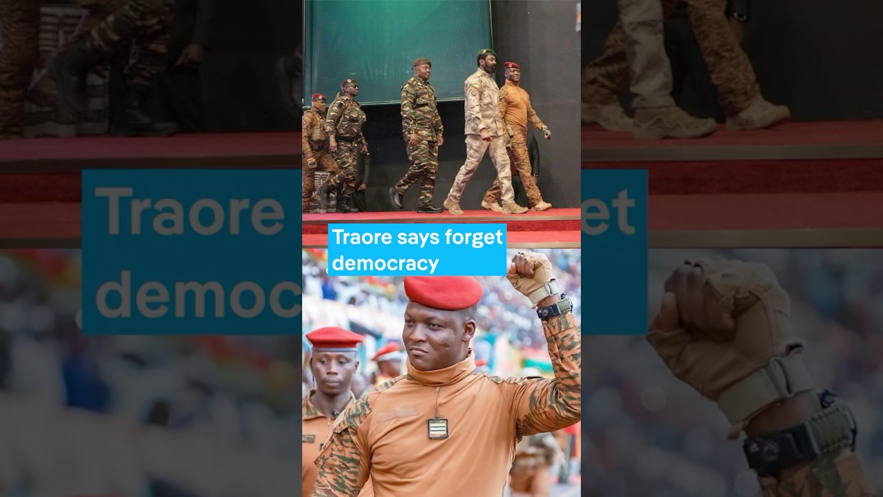 Burkina Faso&rsquo;s military leader says democracy is unsuitable amid security challenges.