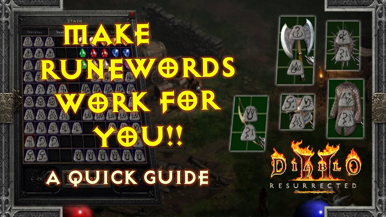 Diablo II: Resurrected - Make Early Runewords WORK for YOU!!