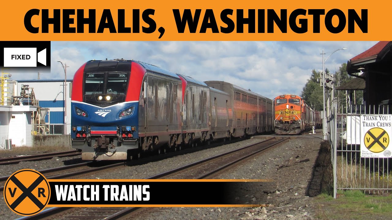 Chehalis, Washington, USA | LIVE Train Camera (Fixed View &ndash; North)