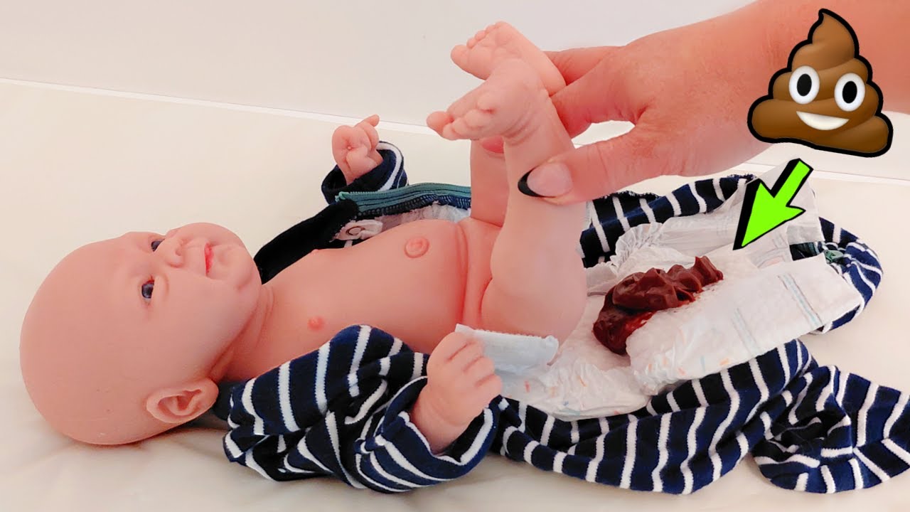 Silicone Baby Boy Has Diaper Explosion!