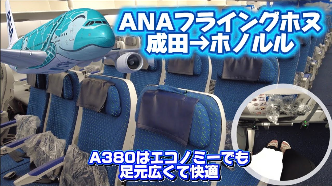 【ハワイ旅行】ANA A380フライングホヌで行く　エコノミークラス