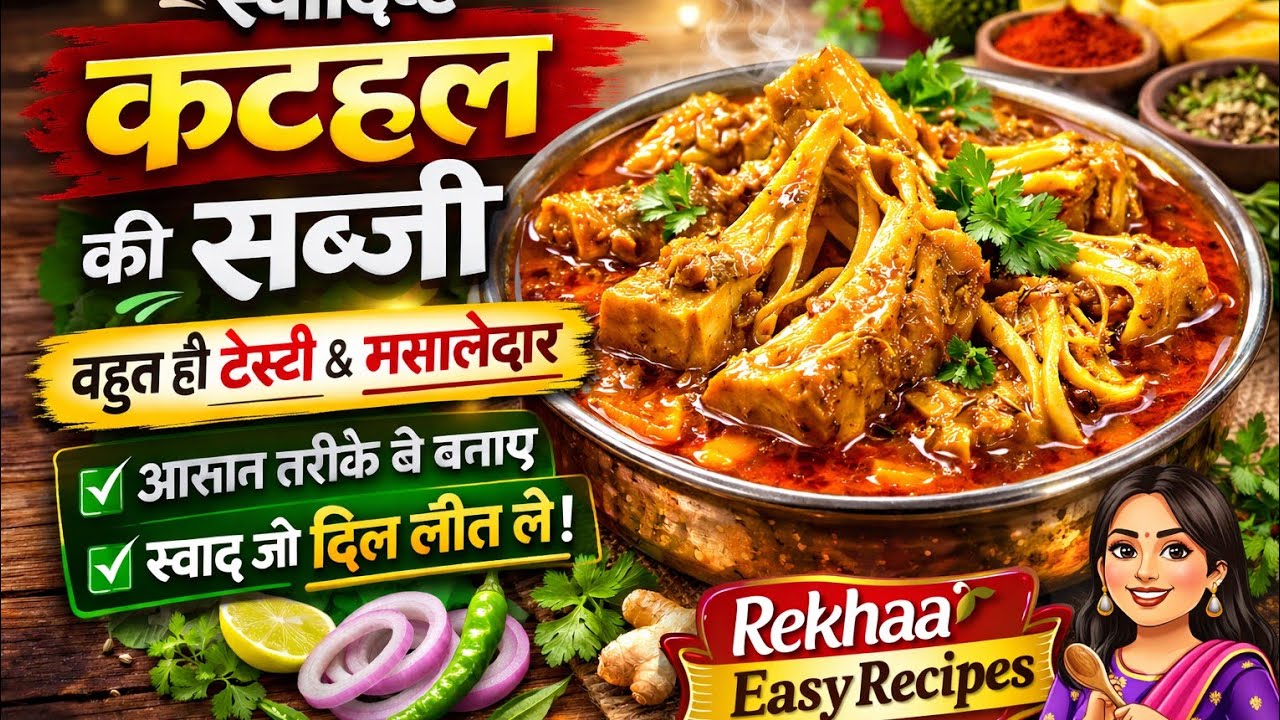 “Kathal ki Sabji Recipe | Masaledar Kathal | Jackfruit Curry | EasyRecipe 😋 @RekhaaEasyRecipes 