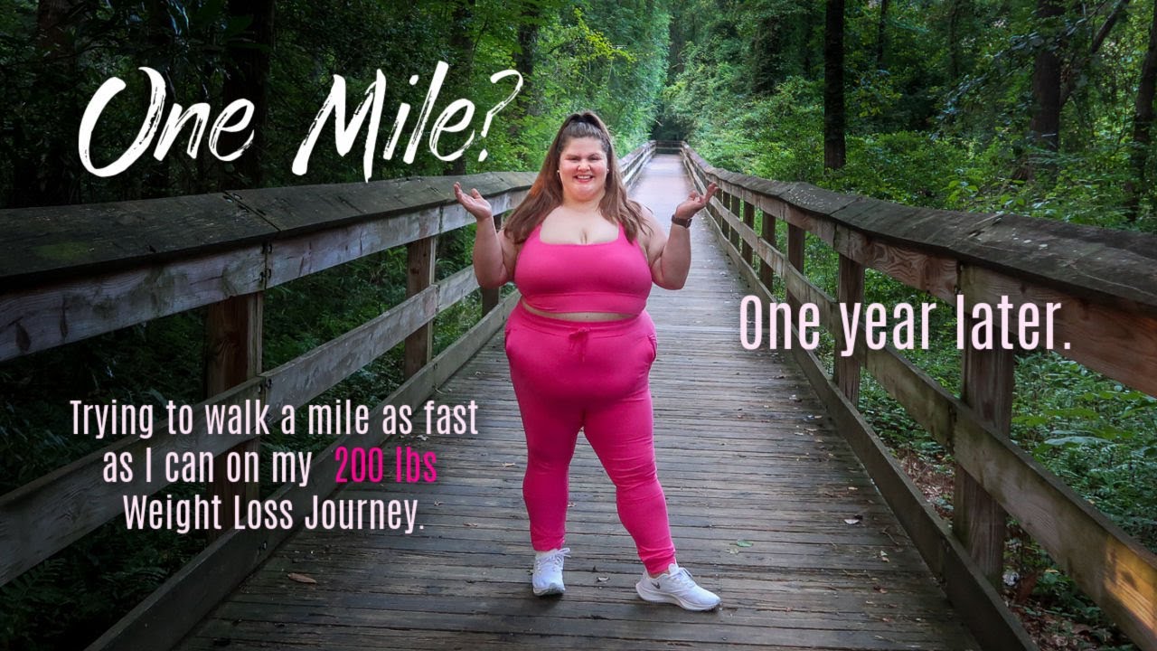 Walking ONE Mile for time one year later on my 200lbs weight loss journey | Can I do it? How Fast?