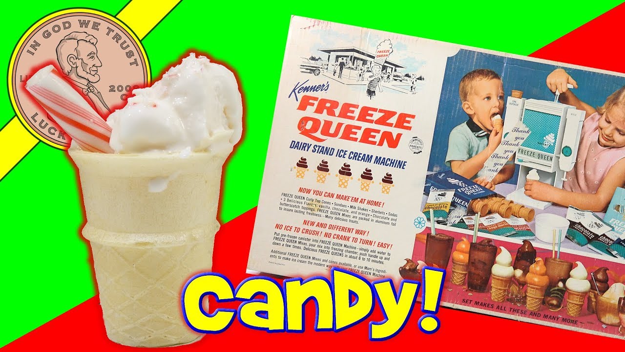 How To Make The Vintage 1966 Freeze Queen Ice Cream Maker - Christmas Candy Cane Ice Cream