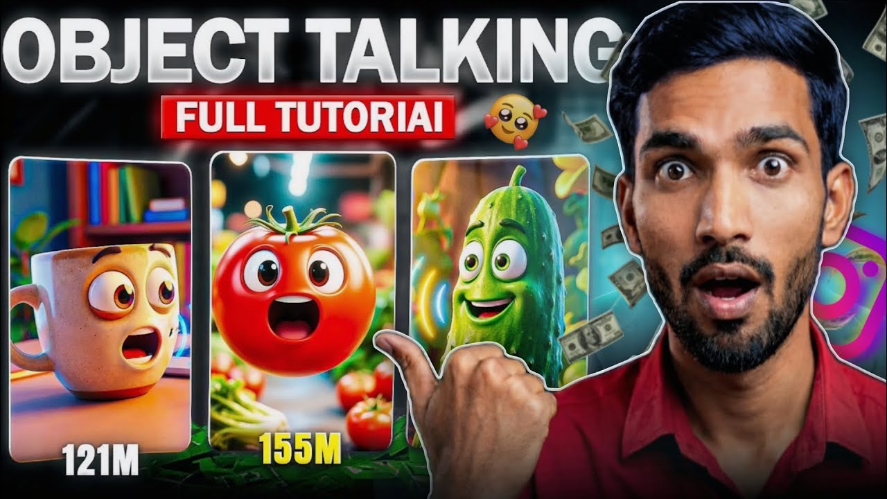 Ghar Baithe Banaye 3D Talking Object Videos | Complete Process | How to Create Object Talking Reels