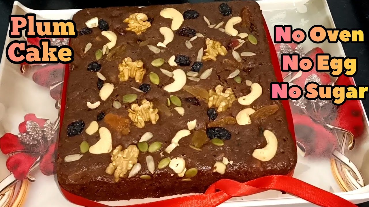 Plum Cake Recipe | Eggless Sugar Free Fruit Cake Recipe | Chocolate Fruit Cake Recipe 
