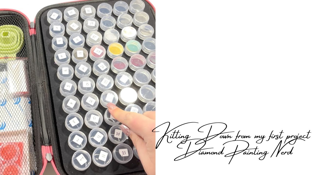 KITTING DOWN MY FIRST PROJECT | DIAMOND PAINTING NERD