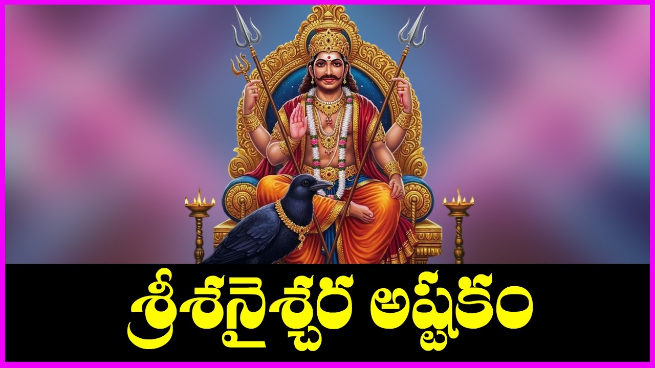 శనైశ్చరాష్టకం - Shanishchara Ashtakam in Telugu | Shani Bhagavan Devotional Songs | V Krishna Teja