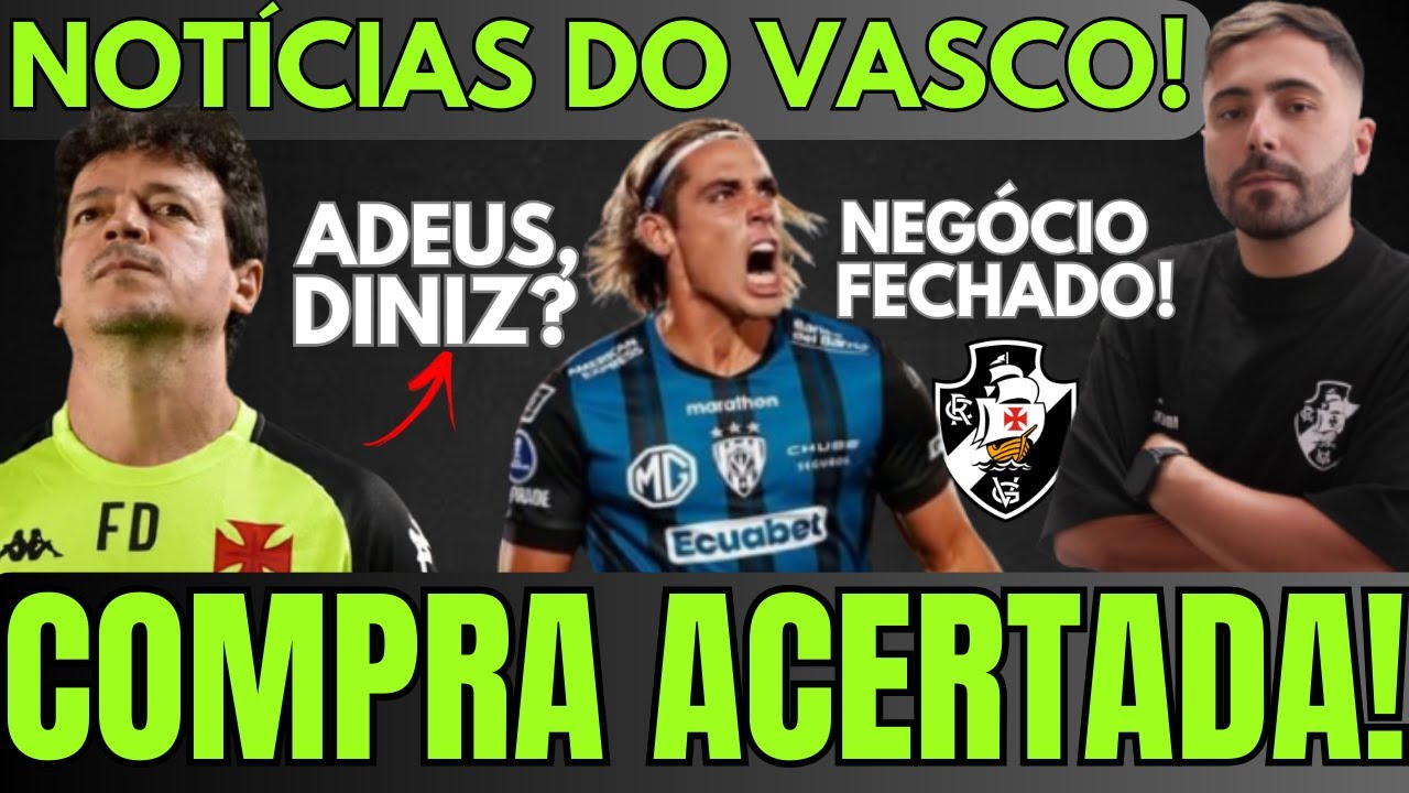 REFORÇO FECHADO! VASCO FECHA A CONTRATAÇÃO DE SPINELLI | EMPATE COM MADUREIRA | DINIZ PRESSIONADO!