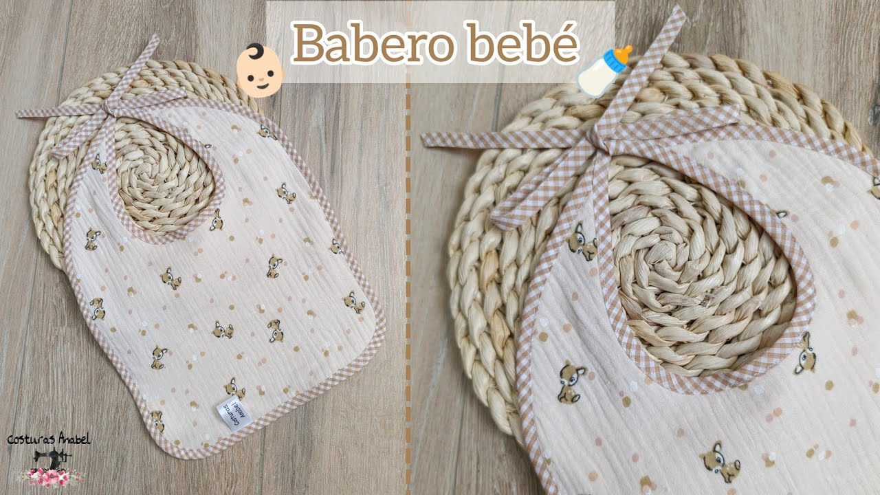 Te enseño a hacer un babero para bebé 👶🏻| Patrón gratis 😊 #coser #diy #handmade