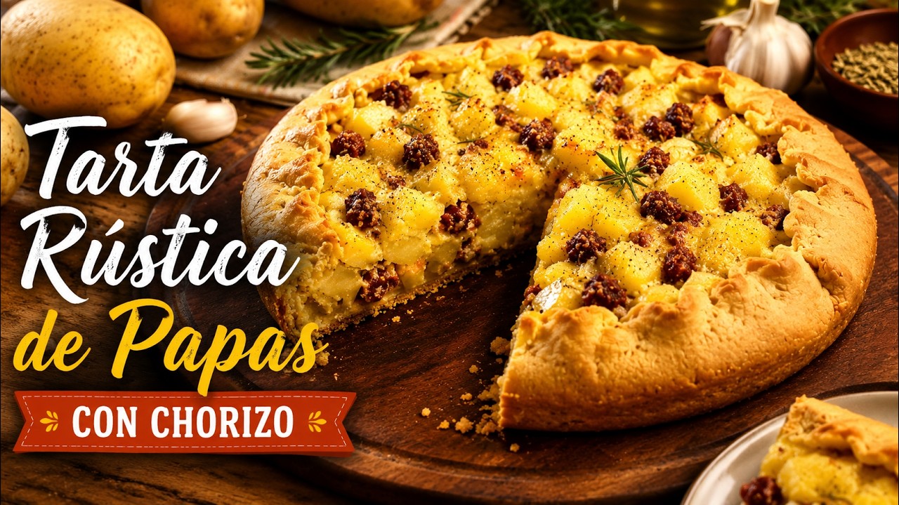 Tarta Rustica de Papas y Chorizo / Receta Italiana