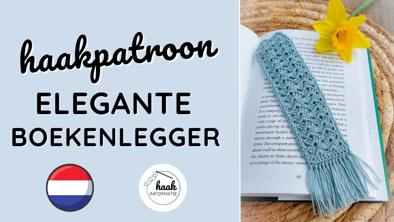 Haakpatroon Elegante Boekenlegger | #haakinformatie #haakpatroon #haken