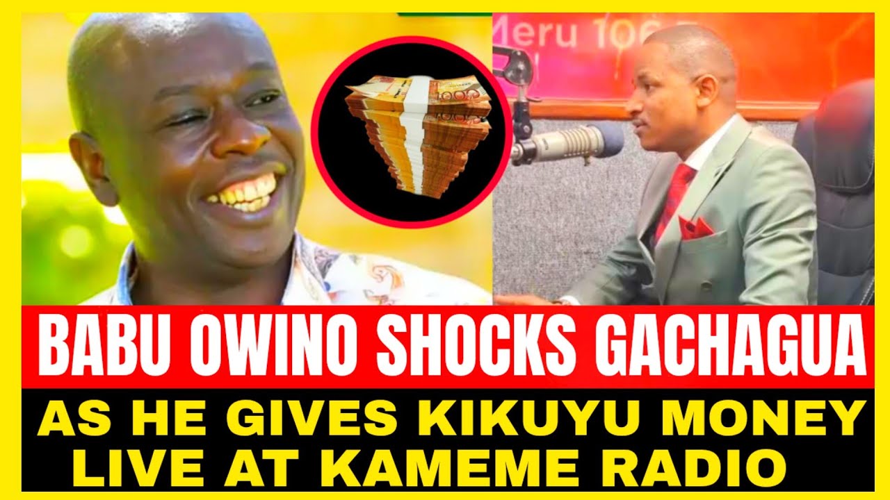 BABU OWINO SHOCKS GACHAGUA AS HE GIVES MONEY AT KAMEME RADIO SHOW