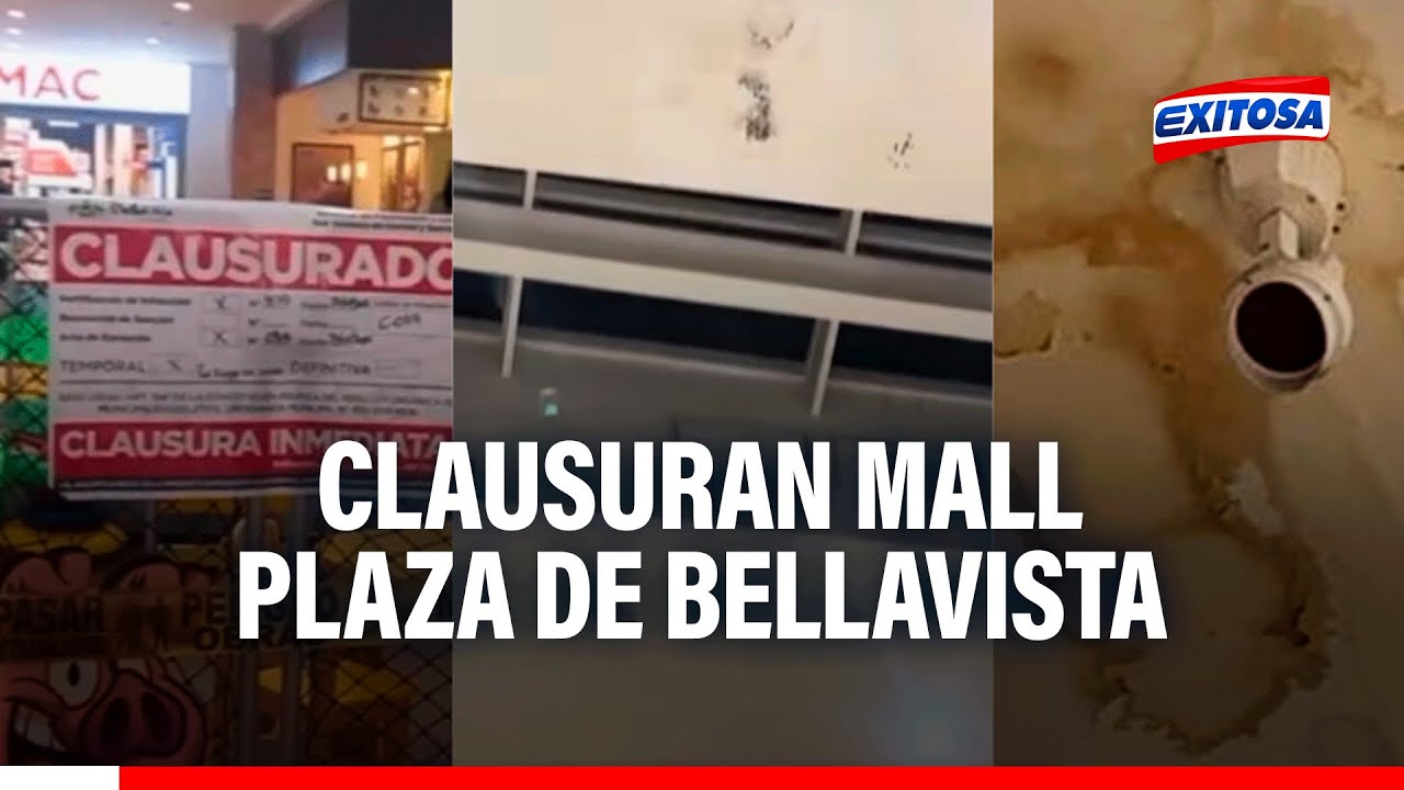 🔴🔵 Clausura Mall Plaza Bellavista: Hallan fisuras, desprendimientos y óxido en infraestructura