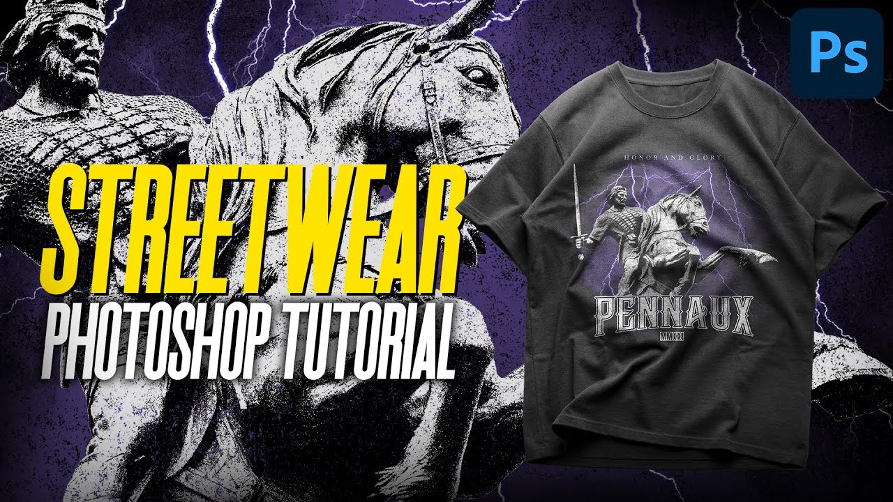 How to design a warrior statue T-shirt in photoshop