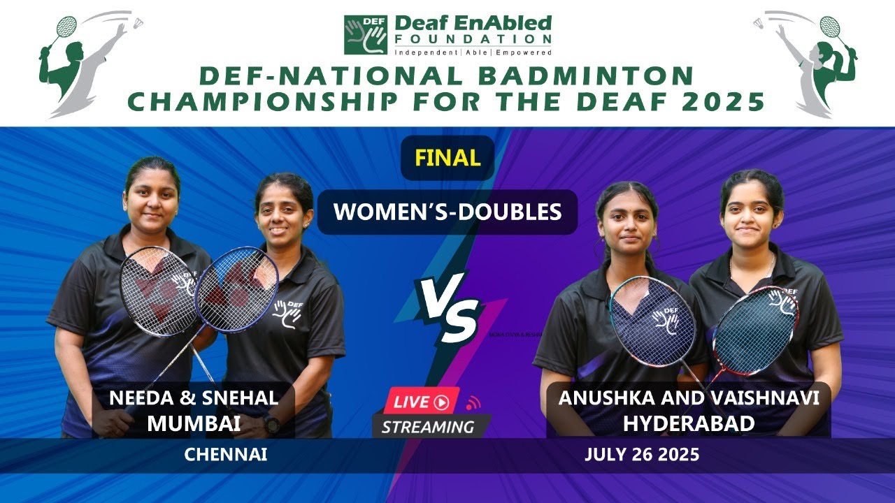 WOMEN'S DOUBLES FINAL || DEF NATIONAL BADMINTON CHAMPIONSHIP FOR THE DEAF