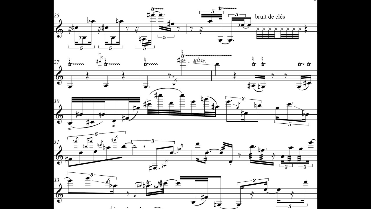 Shahriar Sharifpour - Solo for Clarinet (2014) [Score-Video]