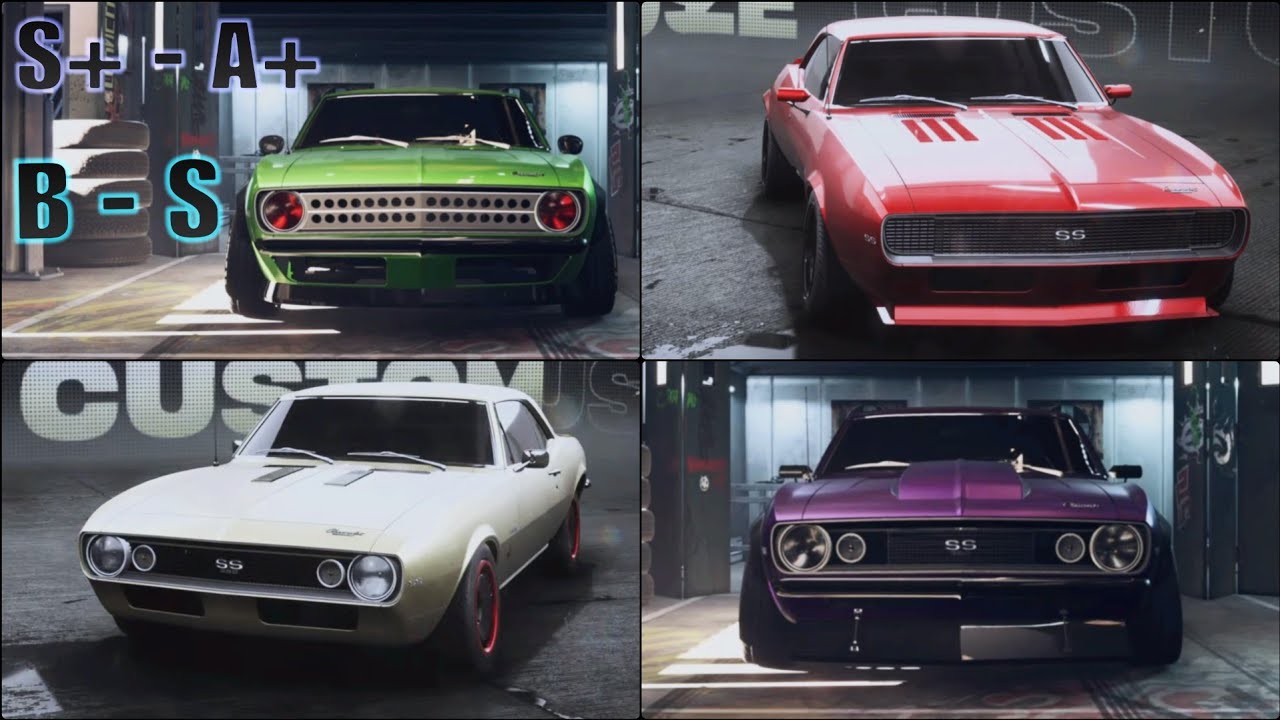 Need For Speed Unbound | B / A+ / S and S+ class builds |  Chevrolet Camaro SS (1967)