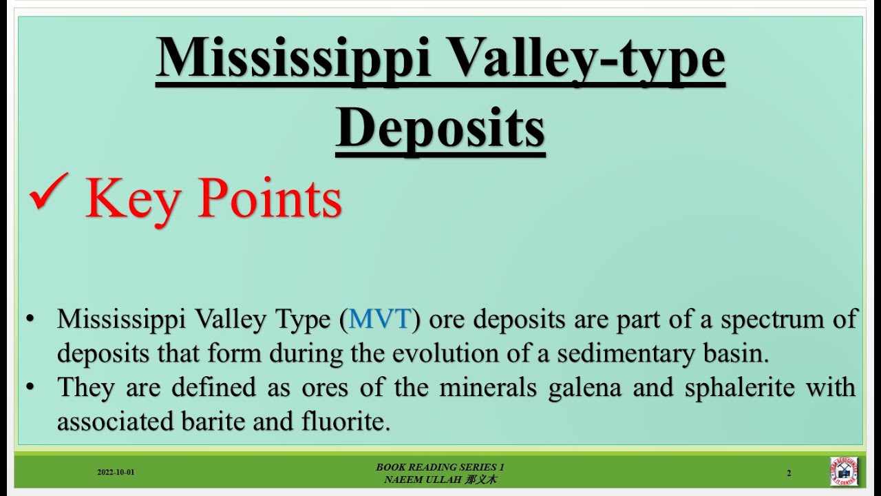 Mississippi Valley type Deposits Economic Geology