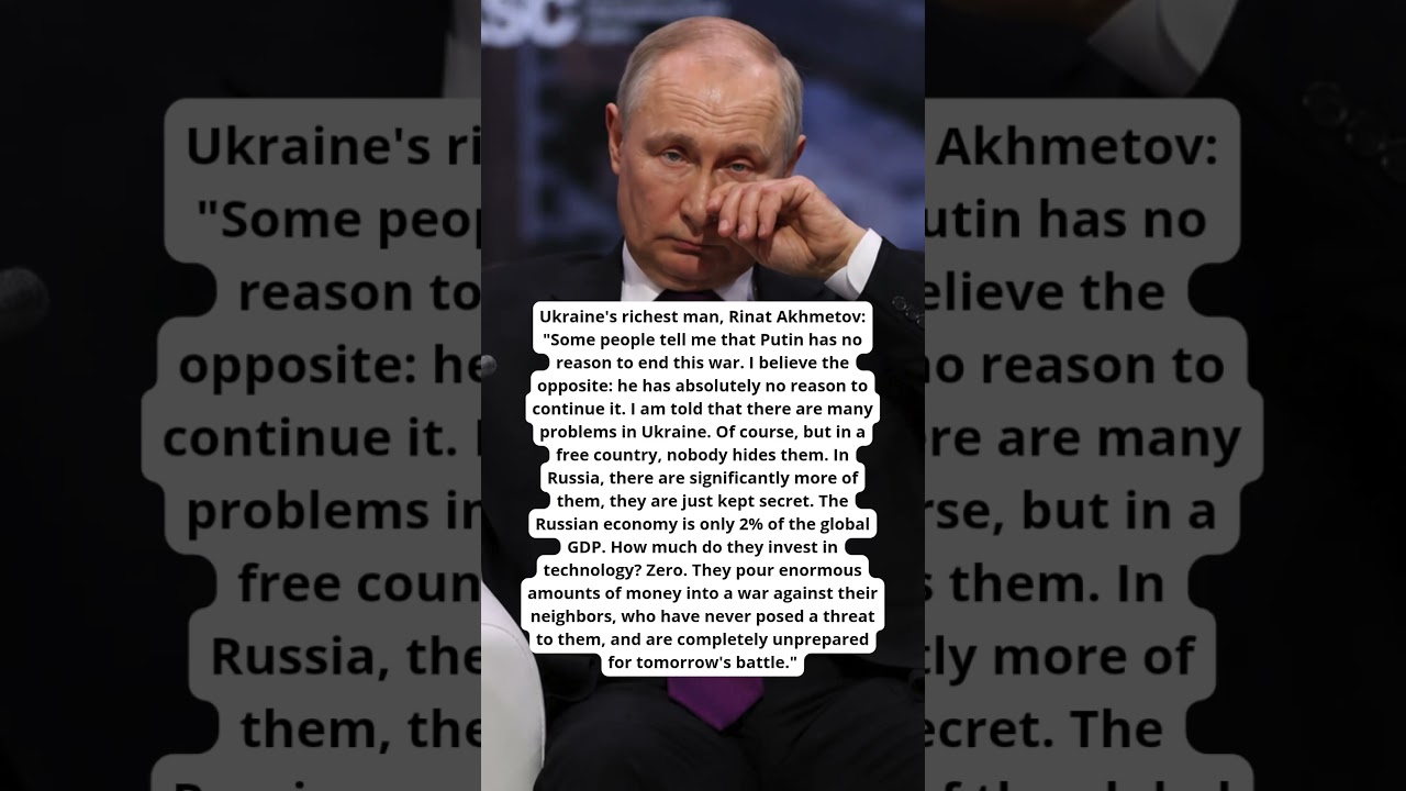 WHY PUTIN IS LOSING THE WAR. RINAT AKHMETOV
