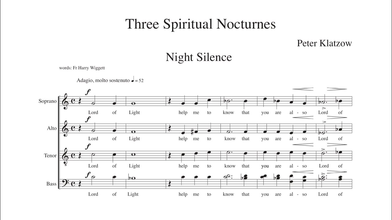 Three Spiritual Nocturnes by Peter Klatzow・Commotio Choir con. Matthew Berry