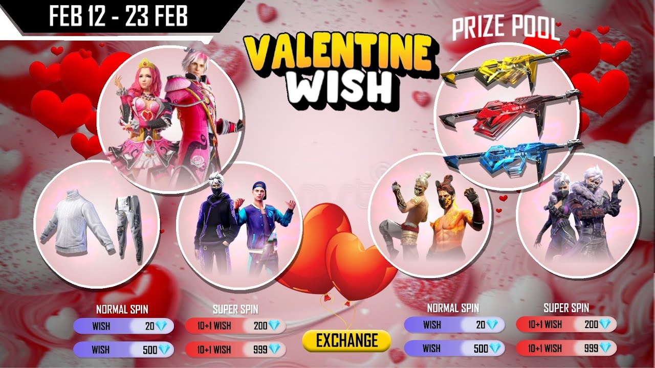 14 February Valentine Wish Event is finally coming💥🤯| New Event Free Fire Bangladesh server| FF N...
