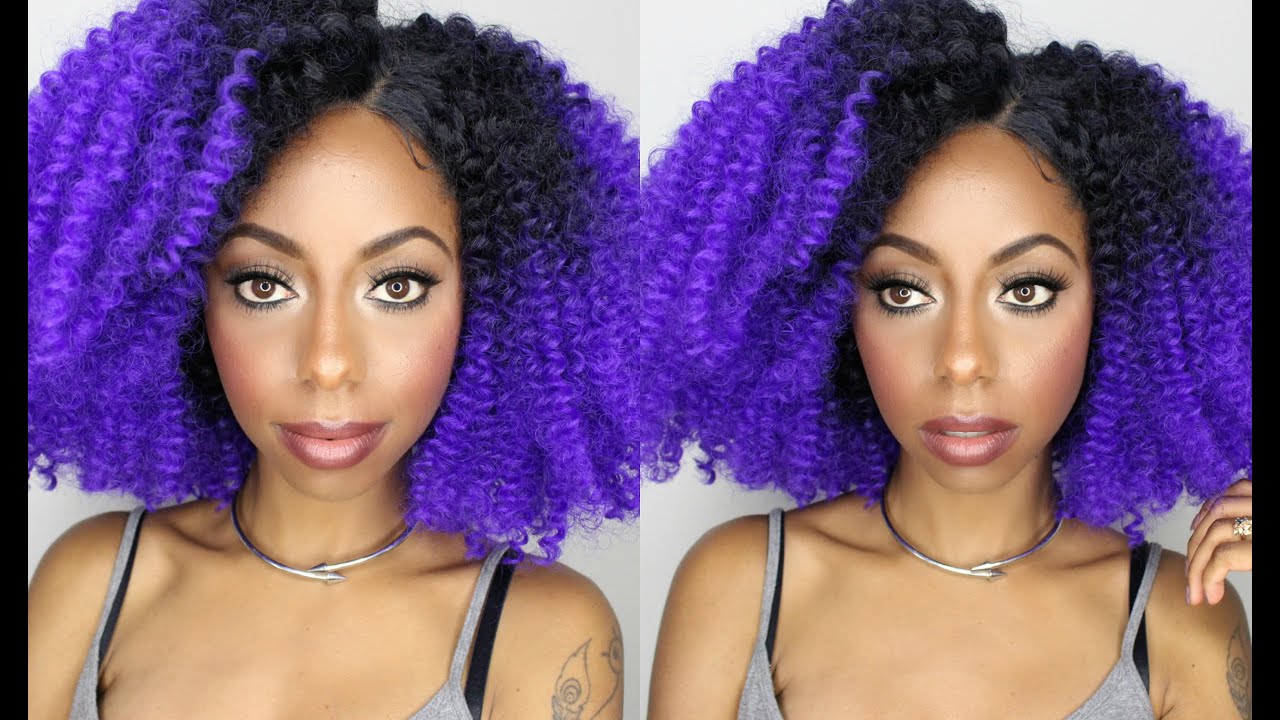 Purple Ombre Curly Wig! || Jessica Pettway