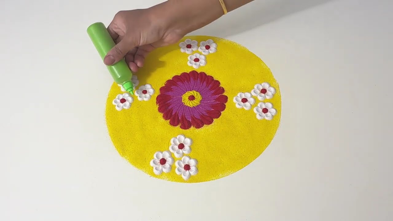 Stunning Rangoli Design #rangoli #trending #viral #video #creative #satisfying #art #colors