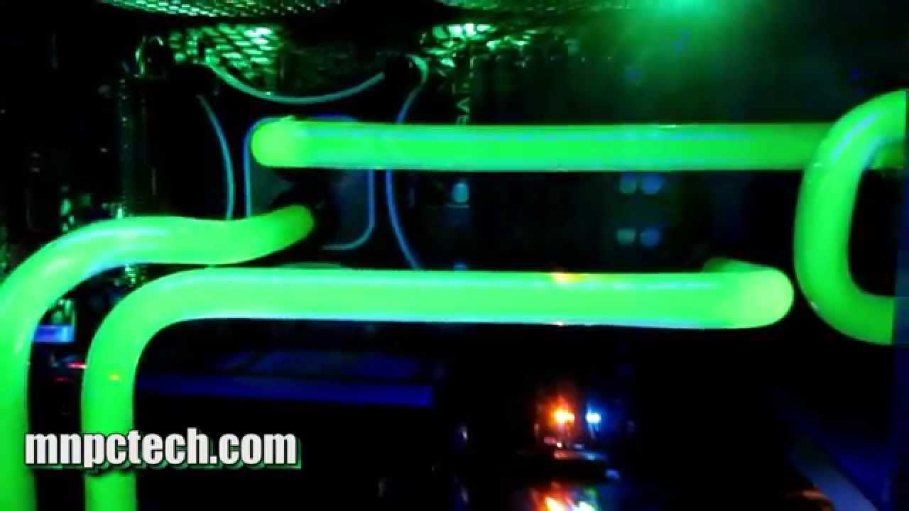 PC Color Light Strips, Demo of Orange, Red, UV colors from Darkside Modding