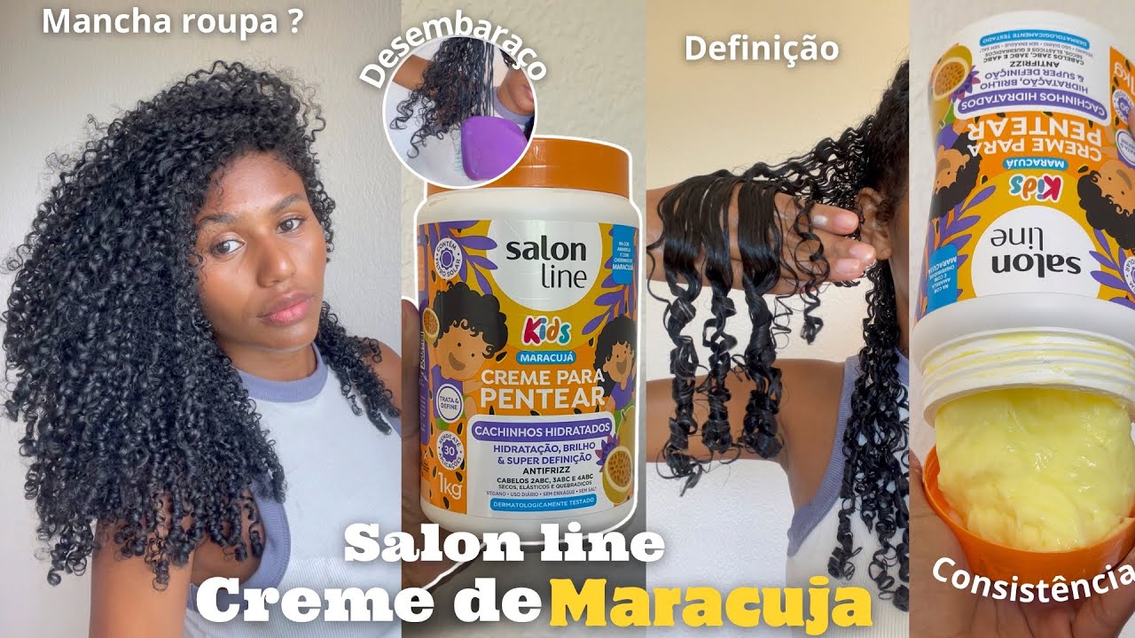 Testando o creme de maracujá  kids da salon line | vale a pena ?