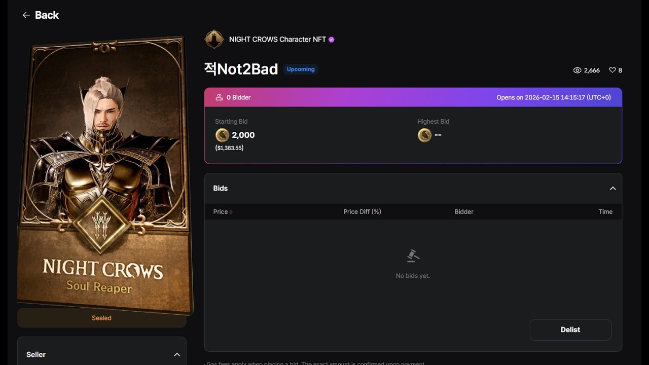🔴NIGHTCROWS LIVE: N2B nasa bidding na ! 2K crows start !