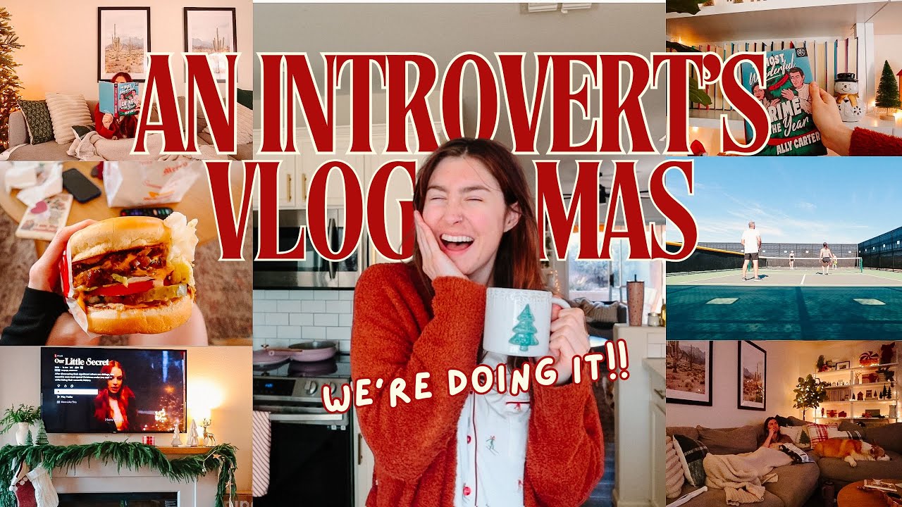 INTROVERT VLOGMAS DAY 1! Watching cheesy holiday movies, cozy reading and getting ready for vlogmas