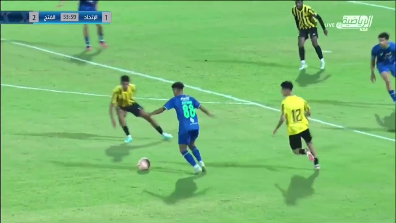 الدوري السعودي الممتاز للشباب تحت 19 أهداف ‏مباراة : #الاتحاد 2-3 #الفتح