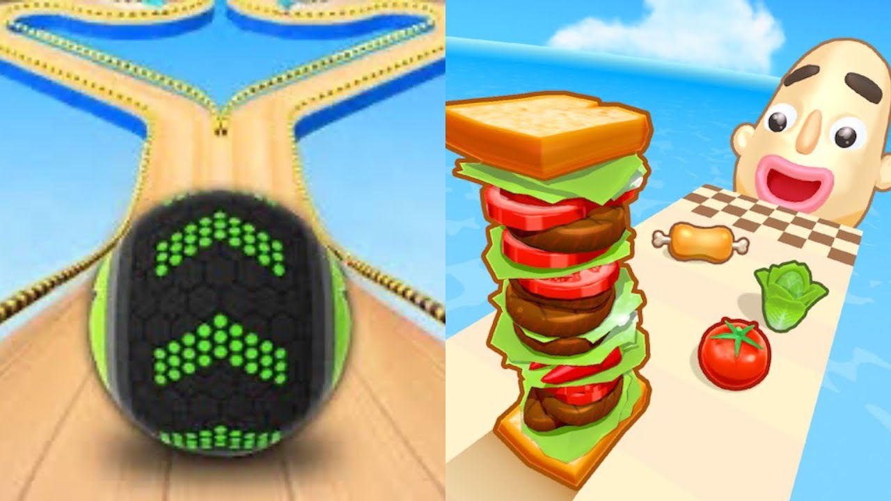 Going Balls + Sandwich Runner - All Level Gameplay Android,iOS - NEW MOD APK MEGA UPDATE GAMEPLAY
