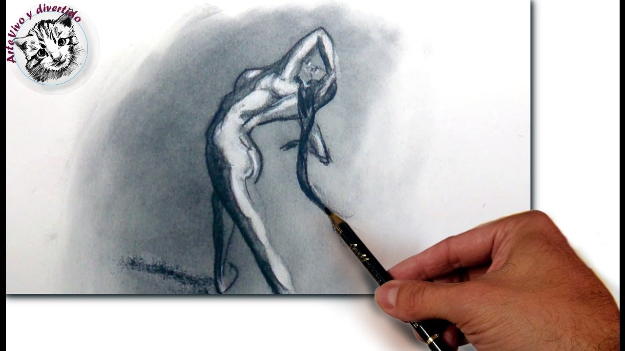 Como Dibujar una Chica Paso a Paso con Carboncillo: Como Dibujar al Carboncillo