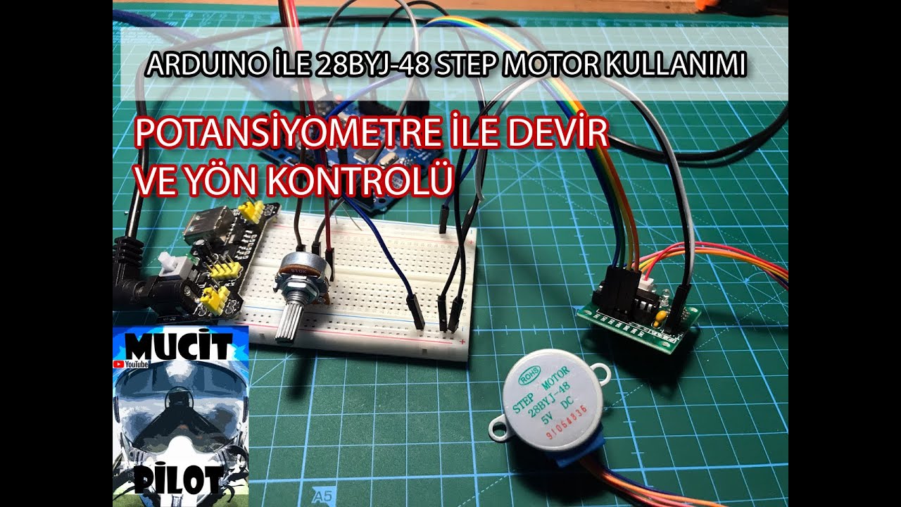 Arduino ile 28BYJ-48 Step Motor Kullanımı, Potansiyometre ile Hız ve Yön Kontrolü