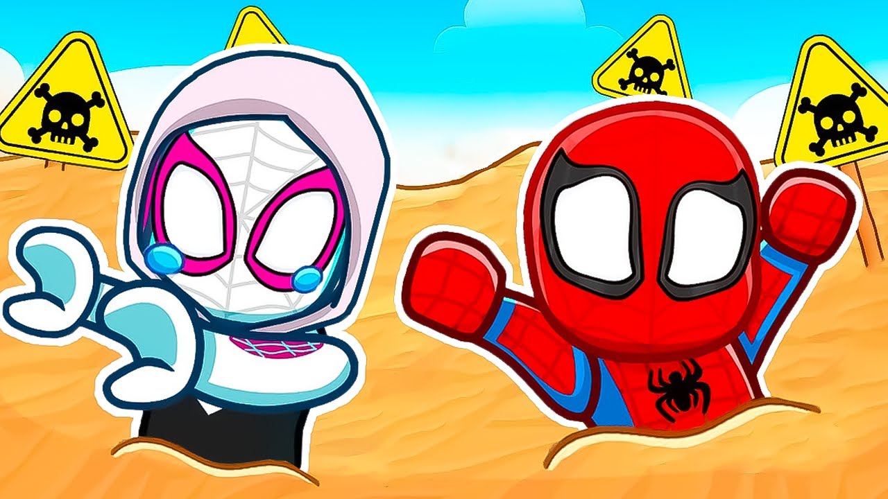 Roblox QUICKSAND Traps with Spiderman and Gwen Stacy!