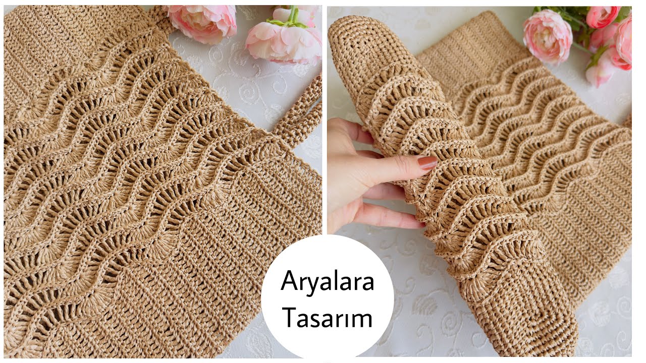 Aryalara Tasarım İmzalı Su Yolu Model Kol Çantası Yapımı 🌸Bu çantaya bayılacaksınız 🌸 #crochetbag