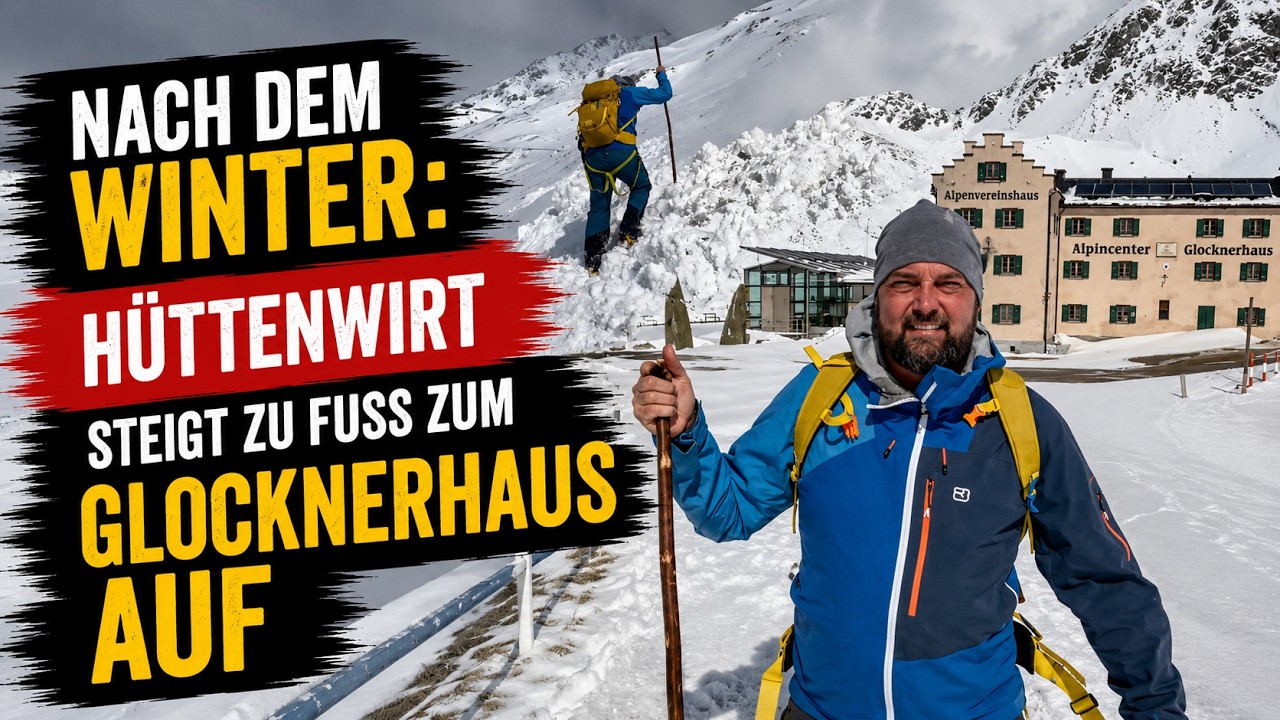 Nach dem Winter: H&uuml;ttenwirt steigt zu Fu&szlig; zum Glocknerhaus auf
