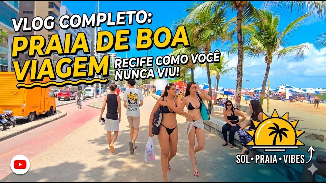 ORLA MARÍTIMA de RECIFE AGORA 31/12/2025 - PRAIA de BOA VIAGEM - PERNAMBUCO.