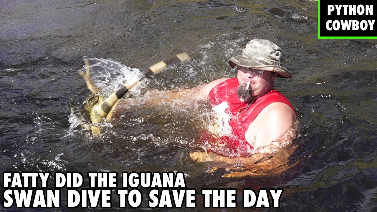 Man Dives On Monster Iguana Saving The Day