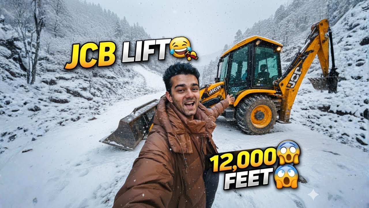 HITCHHIKING IN THIS JCB 😱🚜 | SHOJA TO JALORI PASS (12,000 Feet!)