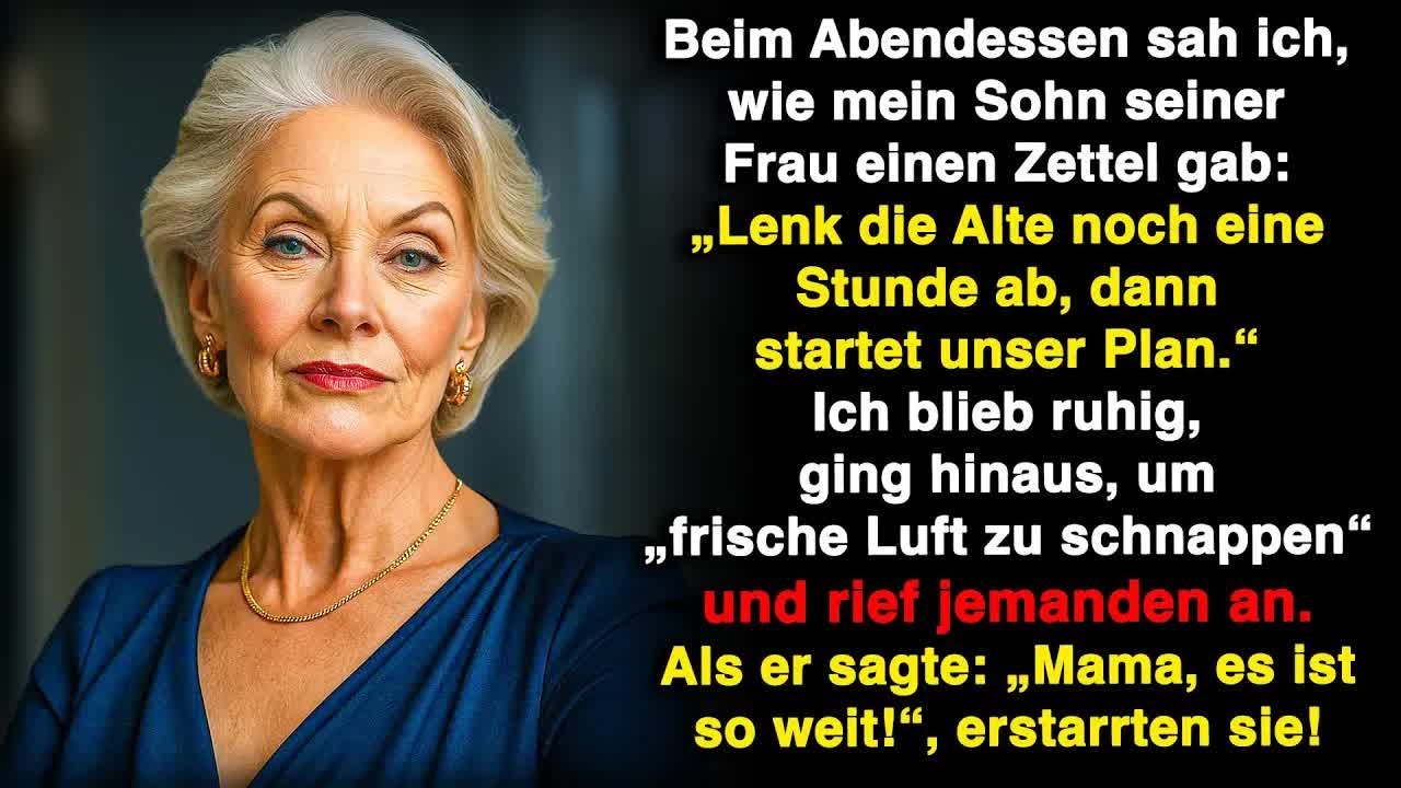 Ich bemerkte den fiesen Plan meines Sohnes und seiner Frau schon vorher und