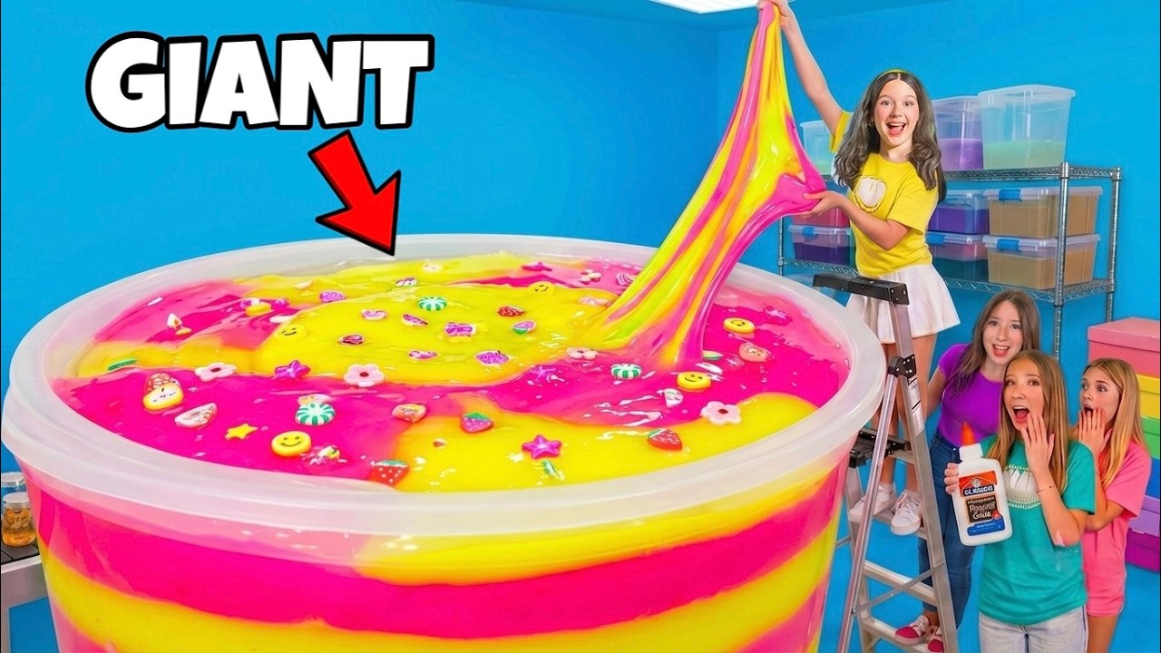 Мы сделали САМЫЙ БОЛЬШОЙ слайм в мире! 😱😳🌎