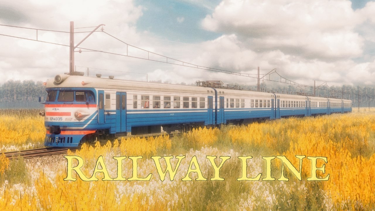 Railway Line | Peaceful Ambience | Train, Summer Nature, Score