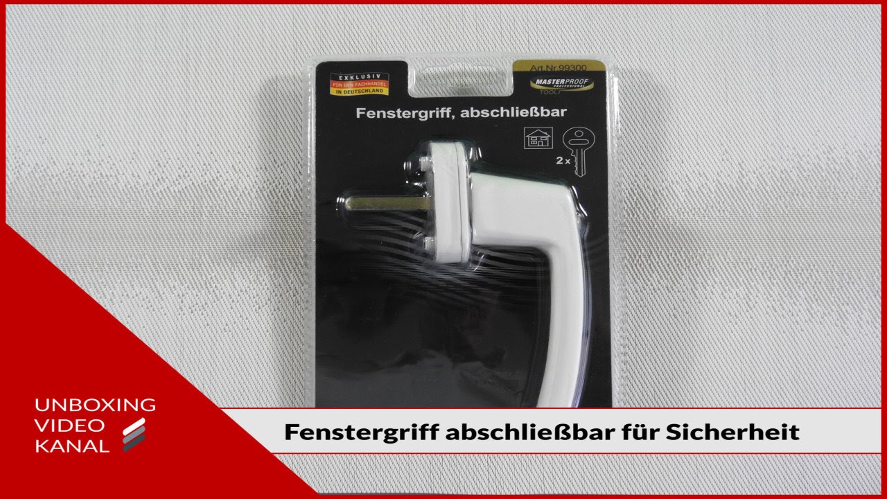Fenstergriff abschlie&szlig;bar f&uuml;r Sicherheit - Unboxing Video