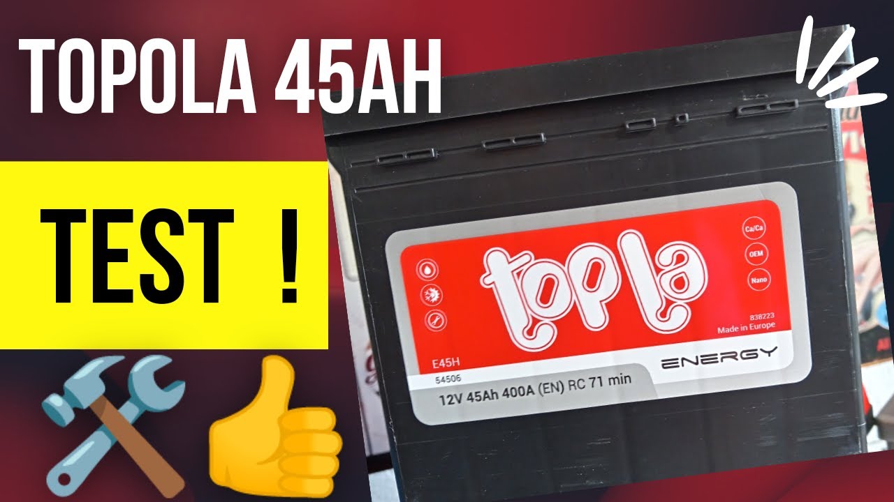 TEST Akumulatora TOPLA kostka 45Ah 400A P+