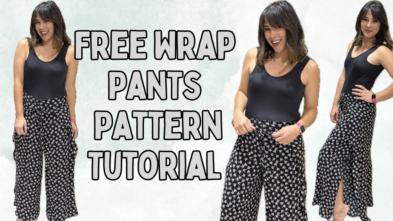 Free Pattern Sew Along- Trendy Wrap Around Palazzo Pants Tutorial