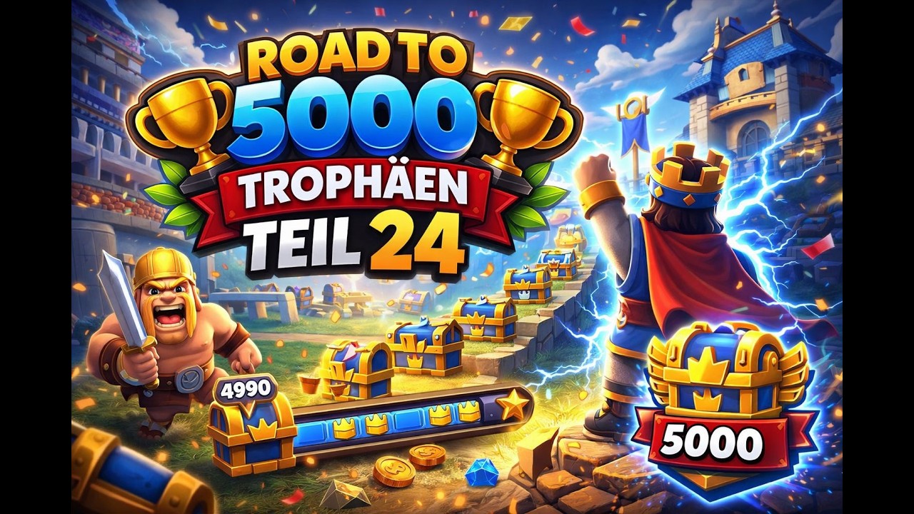 Clash Royale 5000 Trophäen NUR mit Startdeck?! 😱| Neuer Account | Teil 24