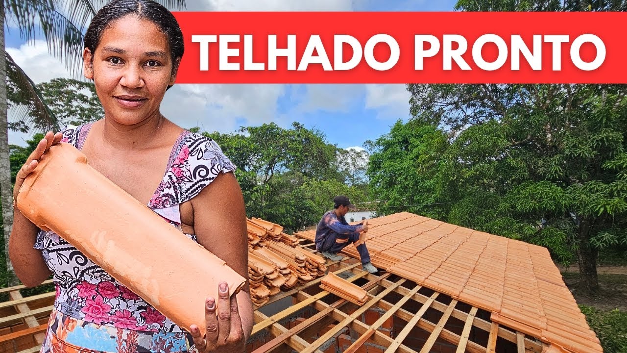 CASA DA LEILA RECEBE O TELHADO! QUE FELICIDADE ❤️